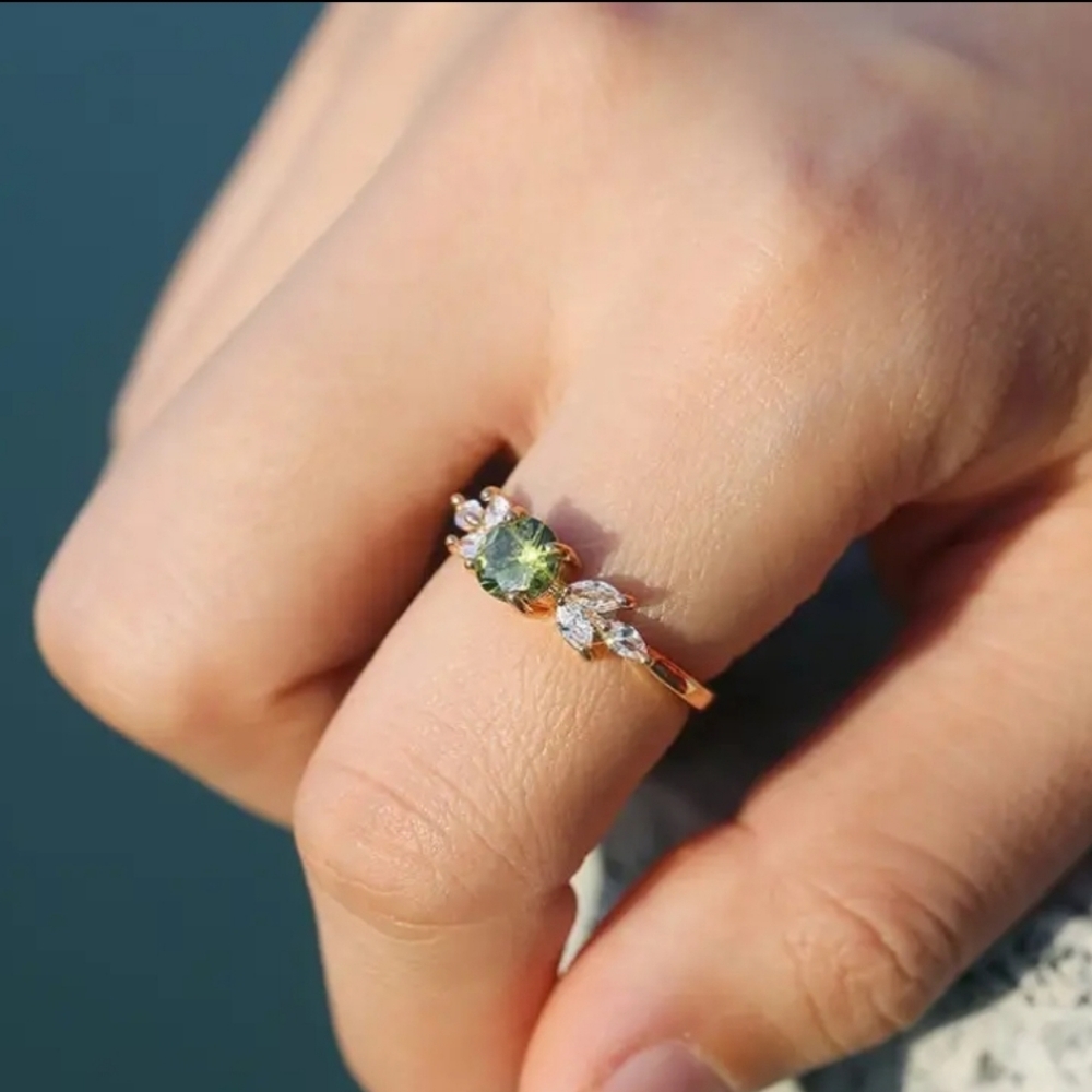 18k gold plated CZ ring
